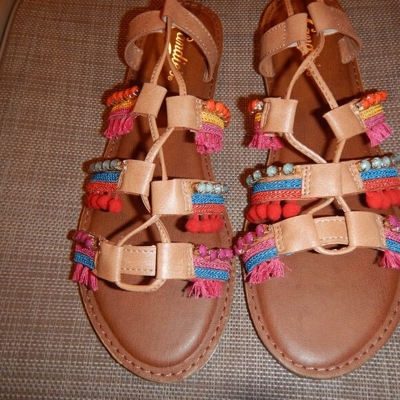 CANDIES SANDALS VERY COLORFUL LACE UP THE ANKLE - Picture 6 of 13